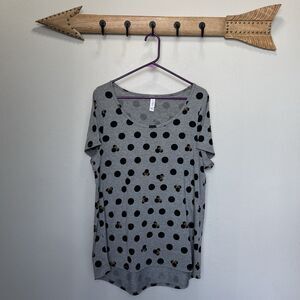 LuLaRoe Disney Classic Tee XL - Minnie Mouse dots